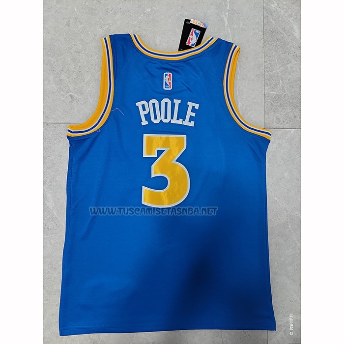 Camiseta Jordan Poole NO 3 Golden State Warriors Classic 2022-23 Azul